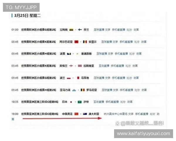 2026年世界杯预选赛赛程时间表及积分榜最新排名一览